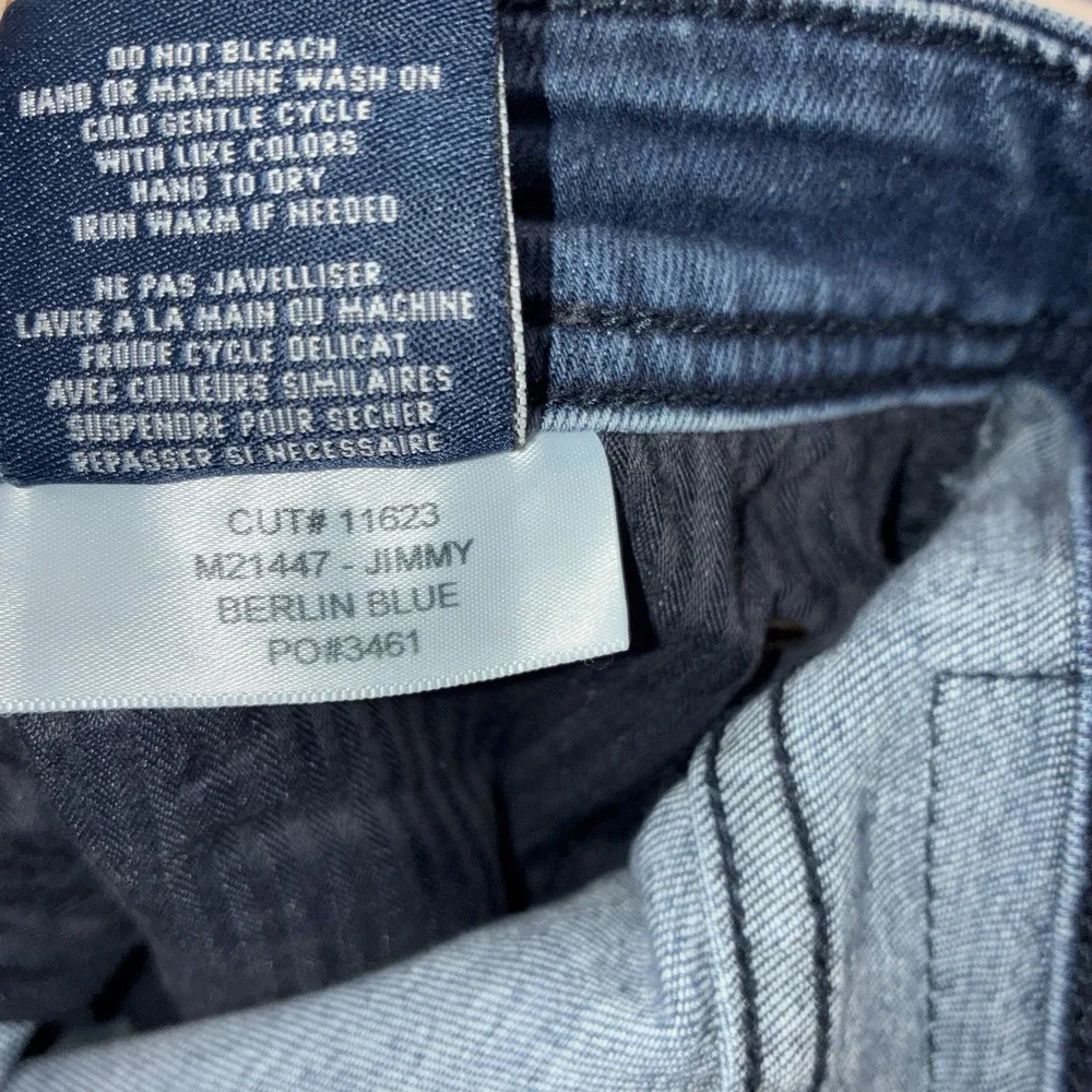 Fidelity Jeans Mens 36 Berlin Blue Dark Wash Jimmy Slim Straight Leg Stretch USA
